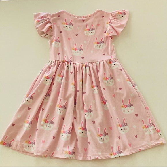 Easter Bunny Girls 6 Pink Dress Spring Summer - Picture 6 of 6